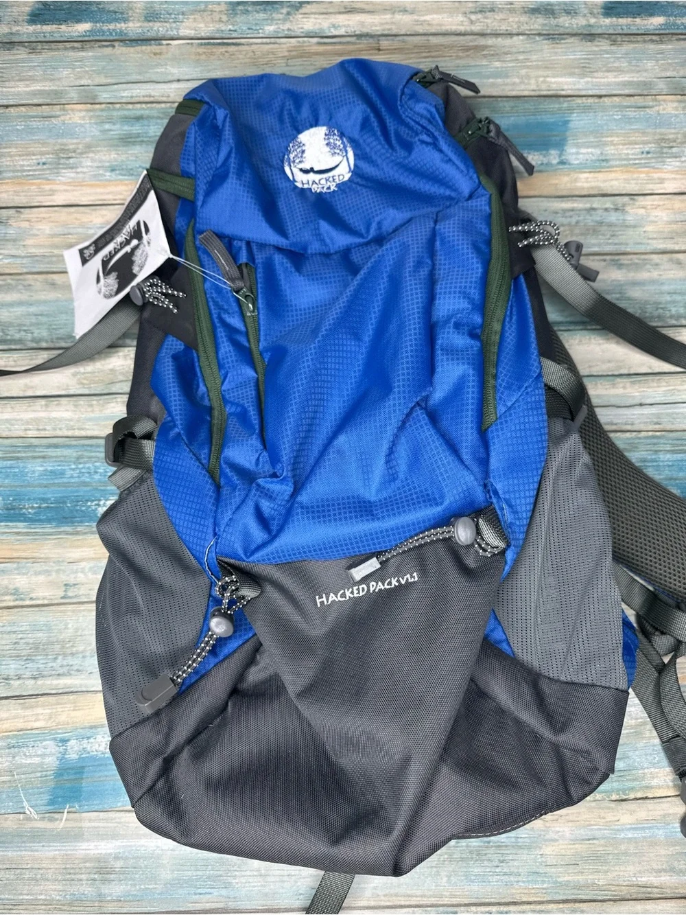 V1.3 Men's Blue and Gray Hiking Backpack